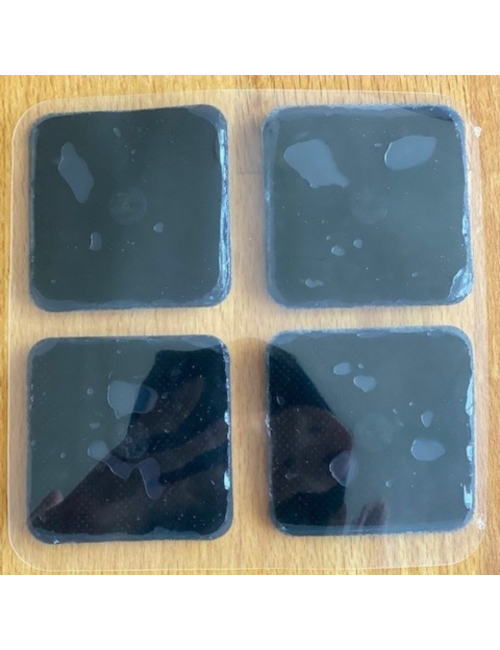 Klebe - Elektroden 4 er Pack 4eckig groß - für Healy Gerät, TimeWaver, Elektro- & Tens- Stimulationsgeräte