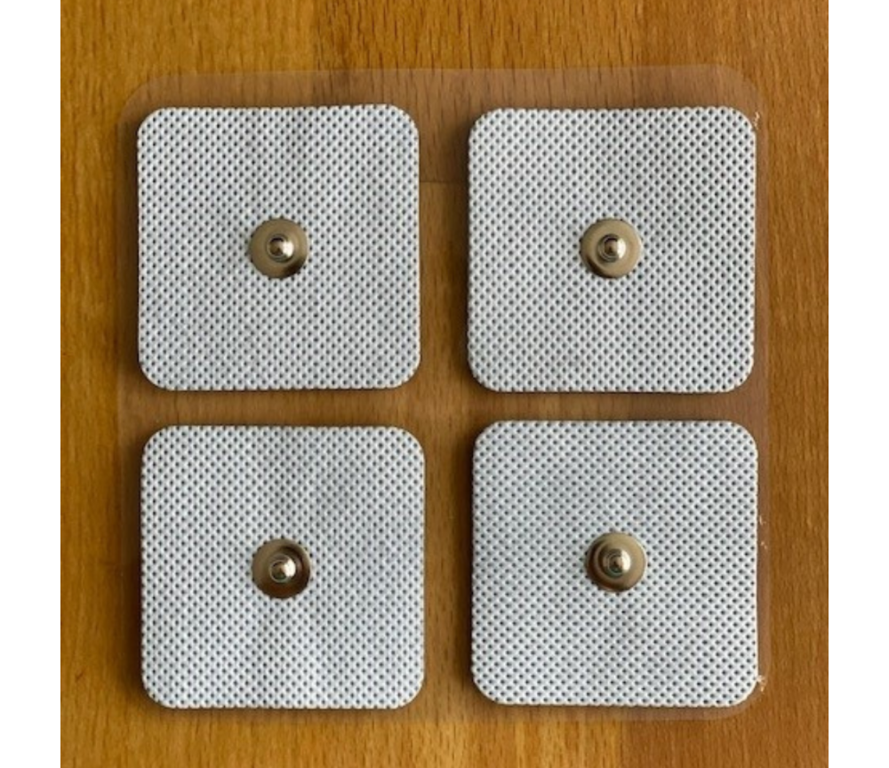 Klebe - Elektroden 4 er Pack 4eckig groß - für Healy Gerät, TimeWaver, Elektro- & Tens- Stimulationsgeräte