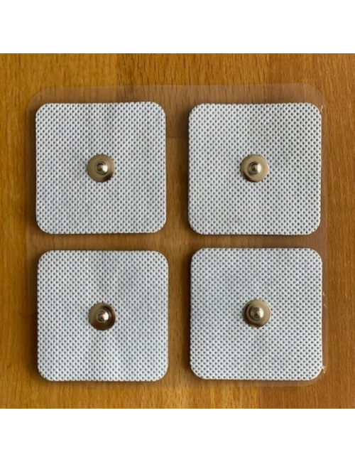 Klebe - Elektroden 4 er Pack 4eckig groß - für Healy Gerät, TimeWaver, Elektro- & Tens- Stimulationsgeräte