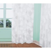 Spirit of OM - Gardine Rami - weiß bestickt & silber/weiß bedruckt