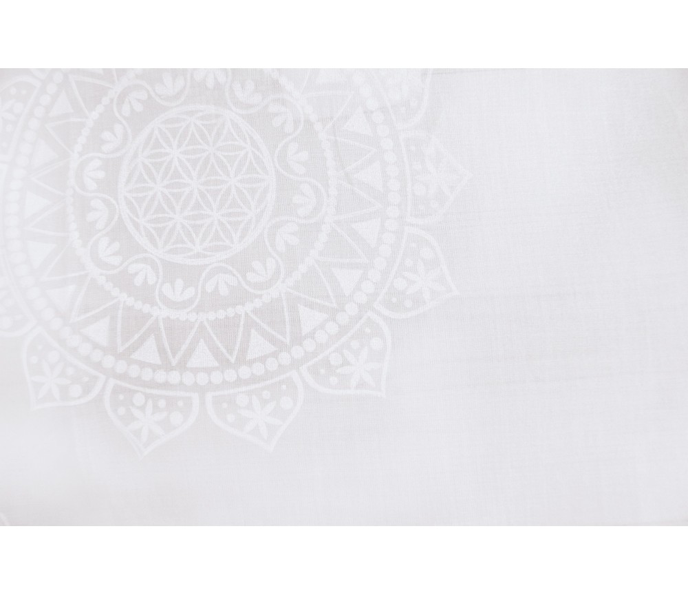 Spirit of OM - Gardine Mira Druck - weiß