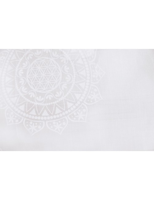 Spirit of OM - Gardine Mira Druck - weiß