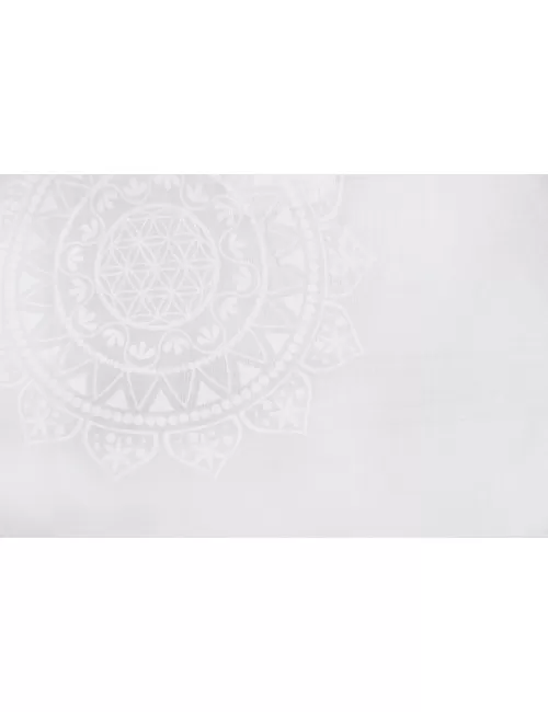 Spirit of OM - Gardine Mira Druck - weiß