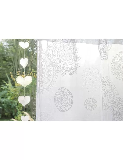 Spirit of OM - Gardine Mira Druck - weiß