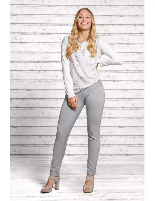 Spirit of OM - Jegging - kieselgrau