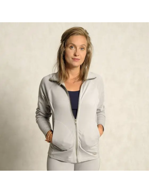 Spirit of OM - Damenjacke - kieselgrau