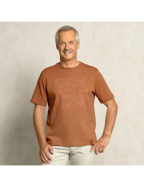 Spirit of OM - T-Shirt men - Ethno - orange-braun