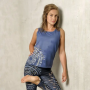 The Spirit of OM - Yoga-Top - 'Peace OM' - blue