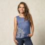 The Spirit of OM - Yoga-Top - 'Peace OM' - blue