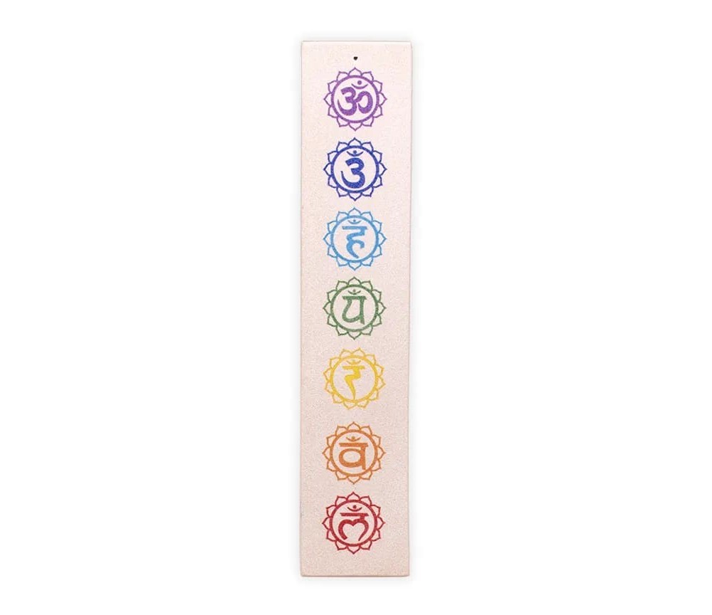 Räucherstäbchenhalter - 7 Chakren aus Sandstein ca. 25.5x5