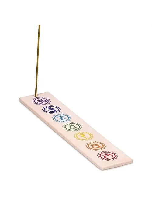 Räucherstäbchenhalter - 7 Chakren aus Sandstein ca. 25.5x5
