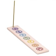 Räucherstäbchenhalter - 7 Chakren aus Sandstein ca. 25.5x5
