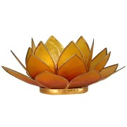 Teelichthalter - Lotus Capiz Muschel Licht - orange / gelber Farbverlauf