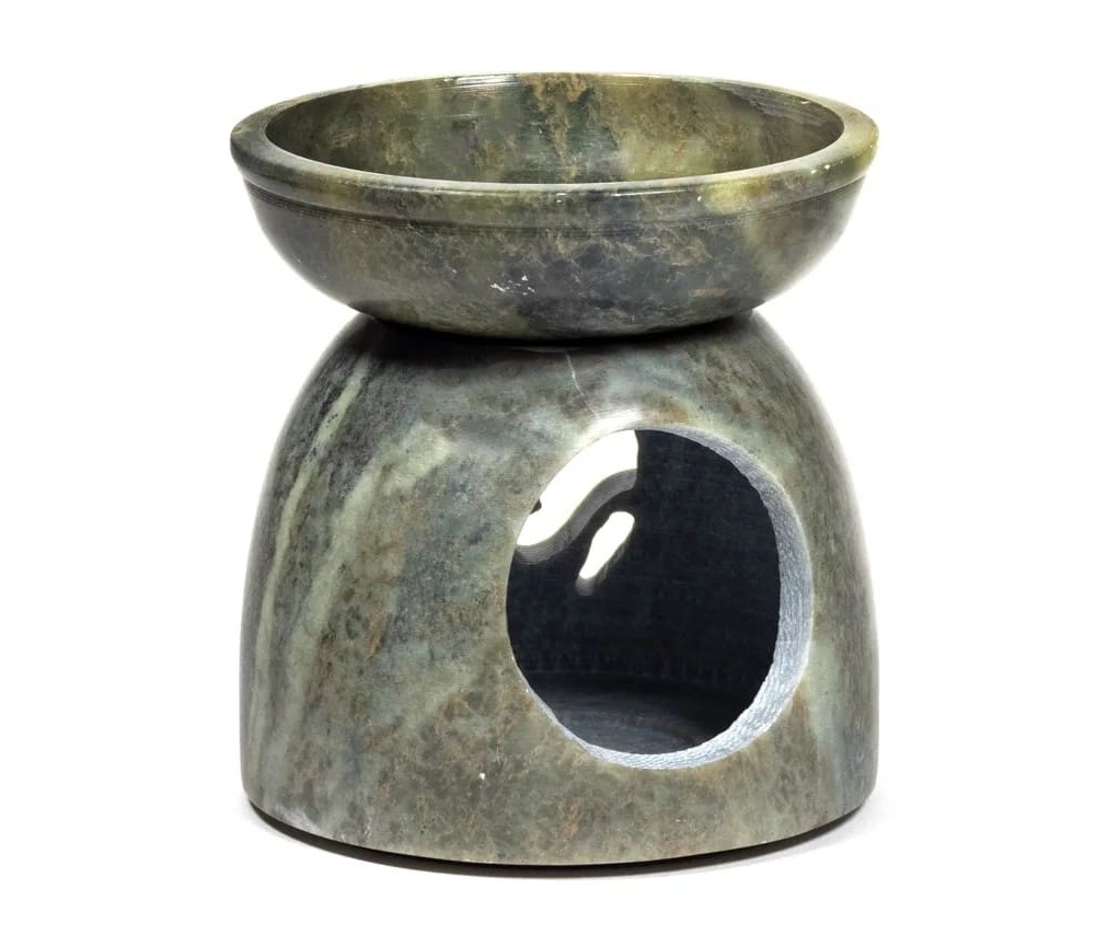 Aromalampe & Duftlampe - Om - aus Speckstein ca.11x10cm