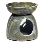 Aromalampe & Duftlampe - Om - aus Speckstein ca.11x10cm