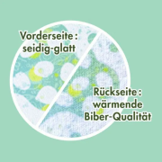 Spirit of OM - Biber-Bettwäsche GREEN DREAM - green/white