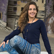 Spirit of OM - Longsleeve Crop Shirt Bambus - dunkelblau