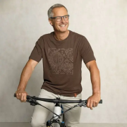 Spirit of OM - T-Shirt Men Ethno - dunkelbraun