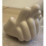 Teelichthalter - Hände voll Licht - Polyresin - creme /beige - ca. 13cm