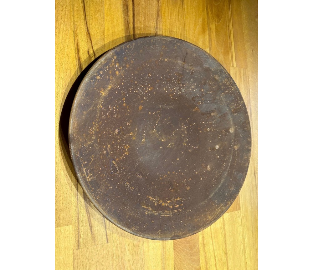 Räucherschale / Räucherteller - groß Rund - Metall - Rost Effekt ca.36 x 4 cm