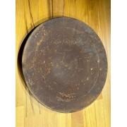 Räucherschale / Räucherteller - groß Rund - Metall - Rost Effekt ca.36 x 4 cm