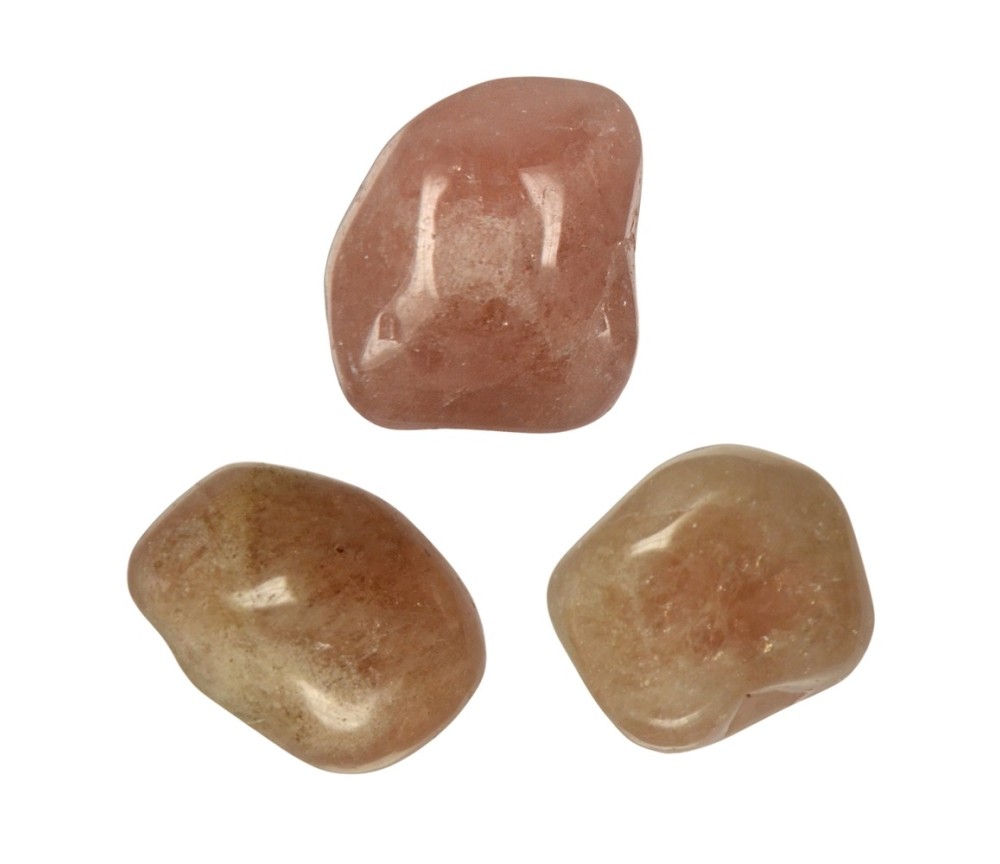 Trommelsteine - Granat - Grossular- ca. 2,0cm - 3 Stück