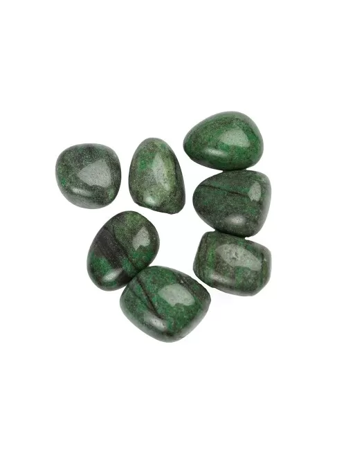 Trommelsteine - Gneis - grün- gemischte Größen - 100gr Beutel