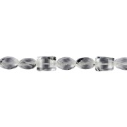 Heilstein & Edelstein-Strang - Freeform, Bergkristall, facettiert, 14 x 16mm