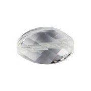 Heilstein & Edelstein-Strang - Freeform, Bergkristall, facettiert, 14 x 16mm