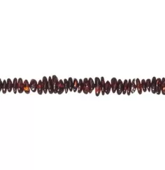 Heilstein & Edelstein-Strang - Roundel, Bernstein, cognac dunkel, ca. 06 x 04mm