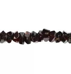Heilstein & Edelstein-Strang - Button, Bernstein, facettiert, cognac dunkel, 08mm
