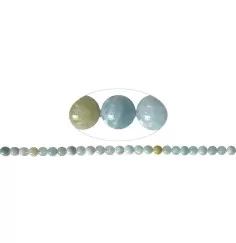 Heilstein & Edelstein-Strang - Kugeln, Aquamarin/Heliodor, 08mm (39cm)