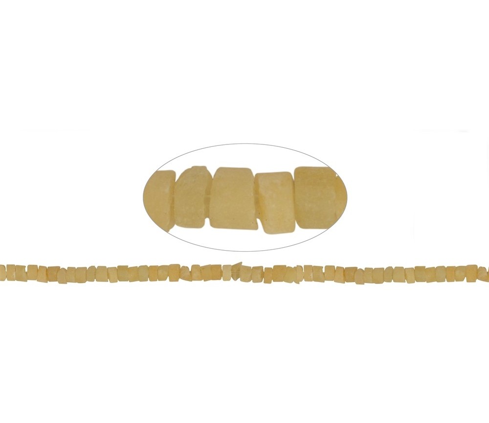 Heilstein & Edelstein-Strang - Zylinder, Calcit (orange), matt, 03-04 x 05-06mm (37cm)