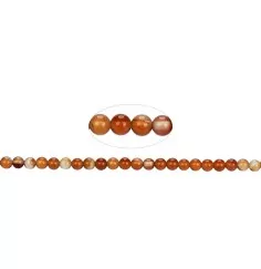 Heilstein & Edelstein-Strang - Kugeln, Carneol (gebr.), 04mm