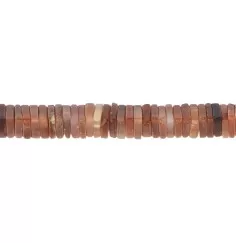 Heilstein & Edelstein-Strang - Dreieck flach, Carneol (gebr.), matt, 03 x 10mm