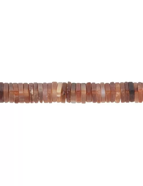 Heilstein & Edelstein-Strang - Dreieck flach, Carneol (gebr.), matt, 03 x 10mm