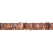 Heilstein & Edelstein-Strang - Dreieck flach, Carneol (gebr.), matt, 03 x 10mm