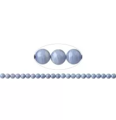 Heilstein & Edelstein-Strang - Kugeln, Chalcedon (blau) A, 08mm