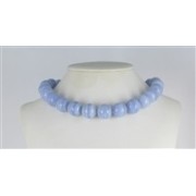 Heilstein & Edelstein-Strang - Kugeln, Chalcedon (blau) A, 18mm