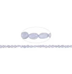 Heilstein & Edelstein-Strang - Trommelsteine, Chalcedon (blau), 05-08 x 05-06mm