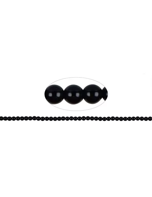 Heilstein & Edelstein-Strang - Kugeln, Onyx (gef.), 04mm