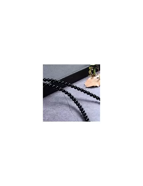 Heilstein & Edelstein-Strang - Kugeln, Onyx (gef.), 04mm