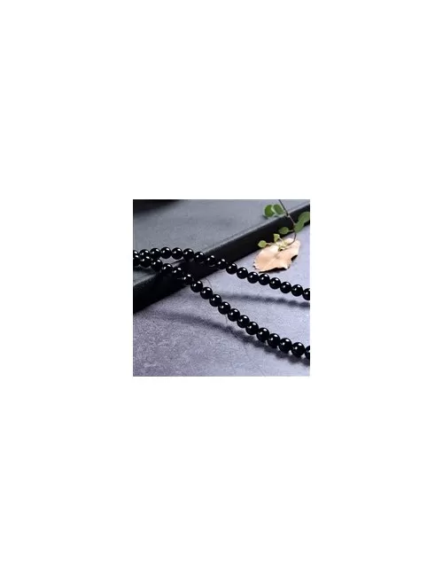 Heilstein & Edelstein-Strang - Kugeln, Onyx (gef.), 06mm
