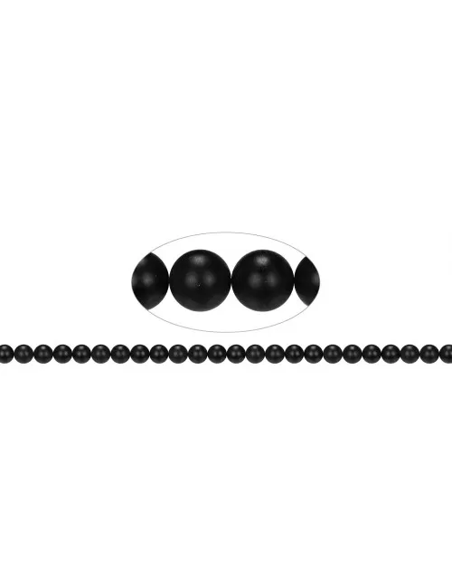 Heilstein & Edelstein-Strang - Kugeln, Onyx (gef.), matt, 08mm