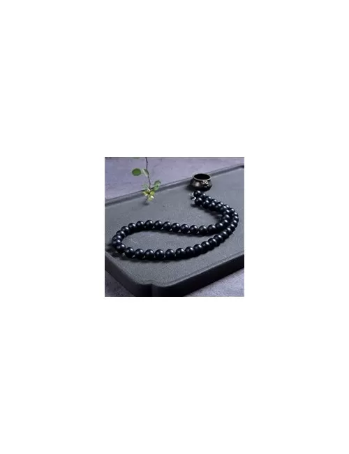 Heilstein & Edelstein-Strang - Kugeln, Onyx (gef.), matt, 08mm