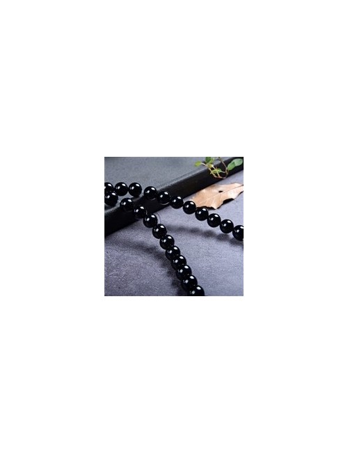 Heilstein & Edelstein-Strang - Kugeln, Onyx (gef.), 08mm