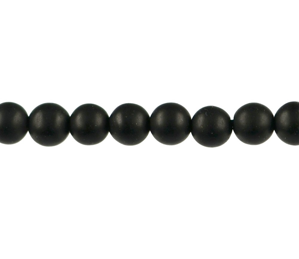 Heilstein & Edelstein-Strang - Kugeln, Onyx (gef.), matt, 10mm