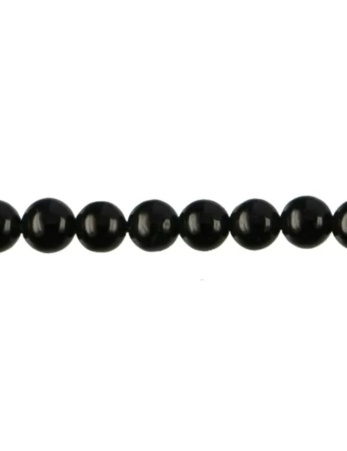 Heilstein & Edelstein-Strang - Kugeln, Onyx (gef.), gefurcht, matt, 20mm