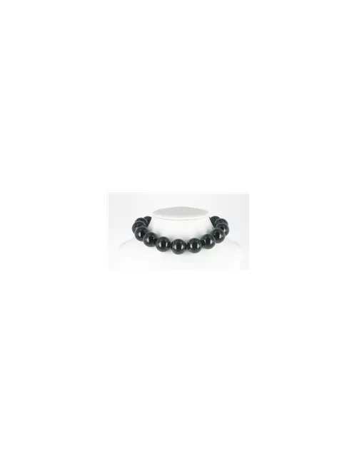 Heilstein & Edelstein-Strang - Kugeln, Onyx (gef.), gefurcht, matt, 20mm
