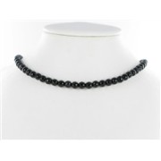 Heilstein & Edelstein-Strang - Kugeln, Onyx (gef.), facettiert, 04mm